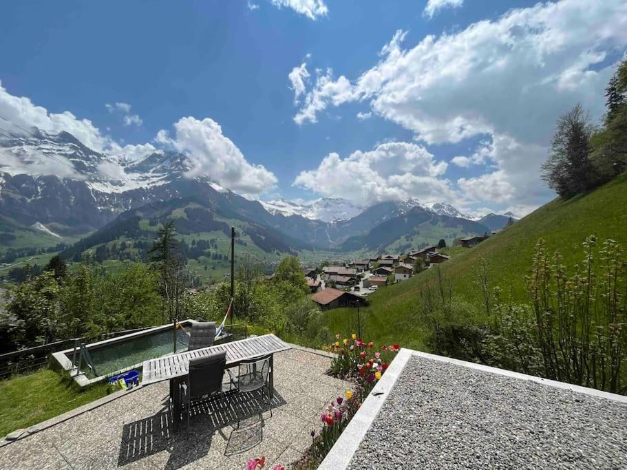 Chalet Sonnenheim, Wohnung Mit Panoramafenster Adelboden Ngoại thất bức ảnh